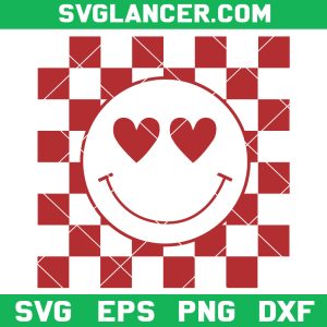 Checkered Smiley Face Valentines