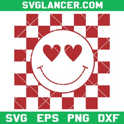 Checkered Smiley Face Valentines